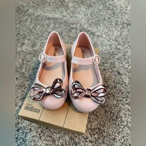 NWT Mini Melissa Sweet Love Glam Pink Toddler Sandals Size 9